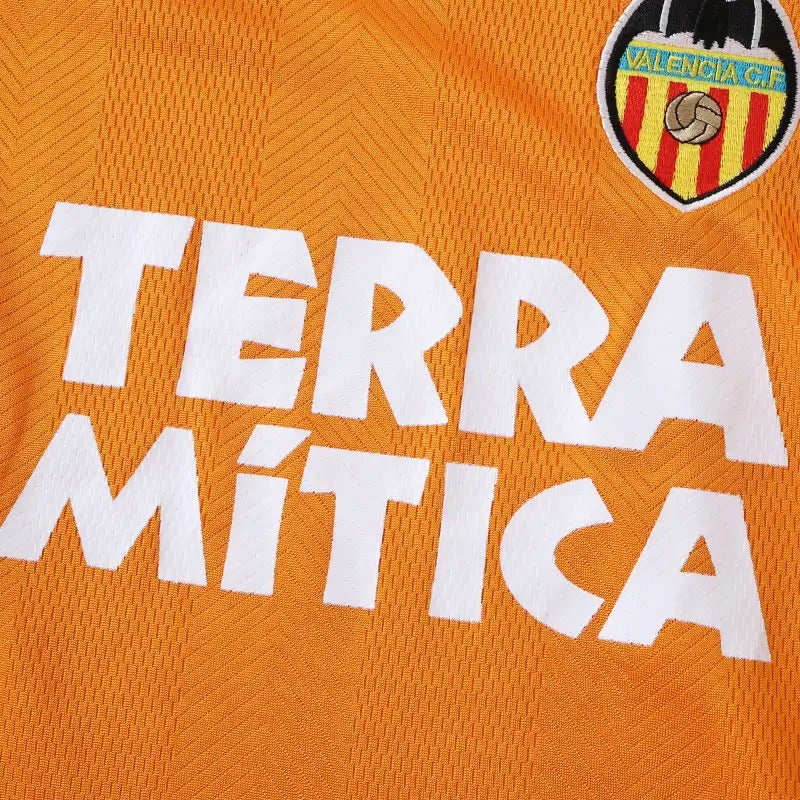 Valencia CF 1999 2000 Orange Retro Trikot Fußballtrikot