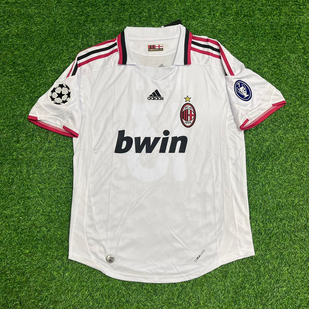 Alessandro Nesta Milan 2009 2010 Season White Retro Jersey Trikot Maillot