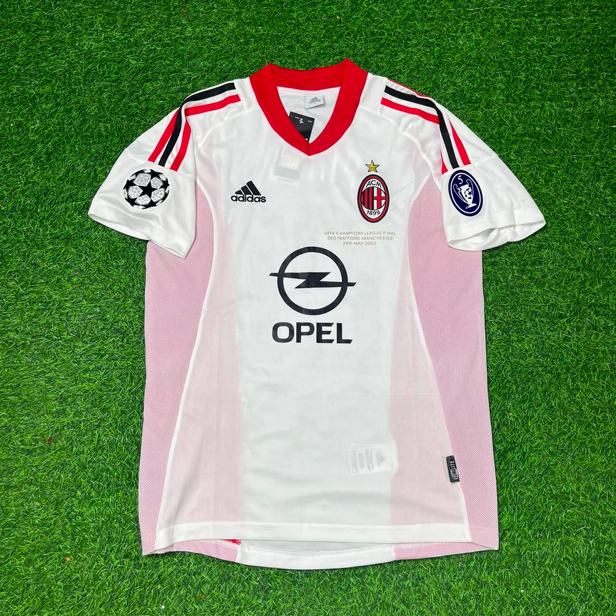 Andrea Pirlo AC Milan 2003 Champions League Final White Retro Football Jersey