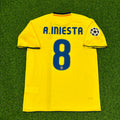 Andres Iniesta 2008-09 Barcelona Yellow Retro Jersey