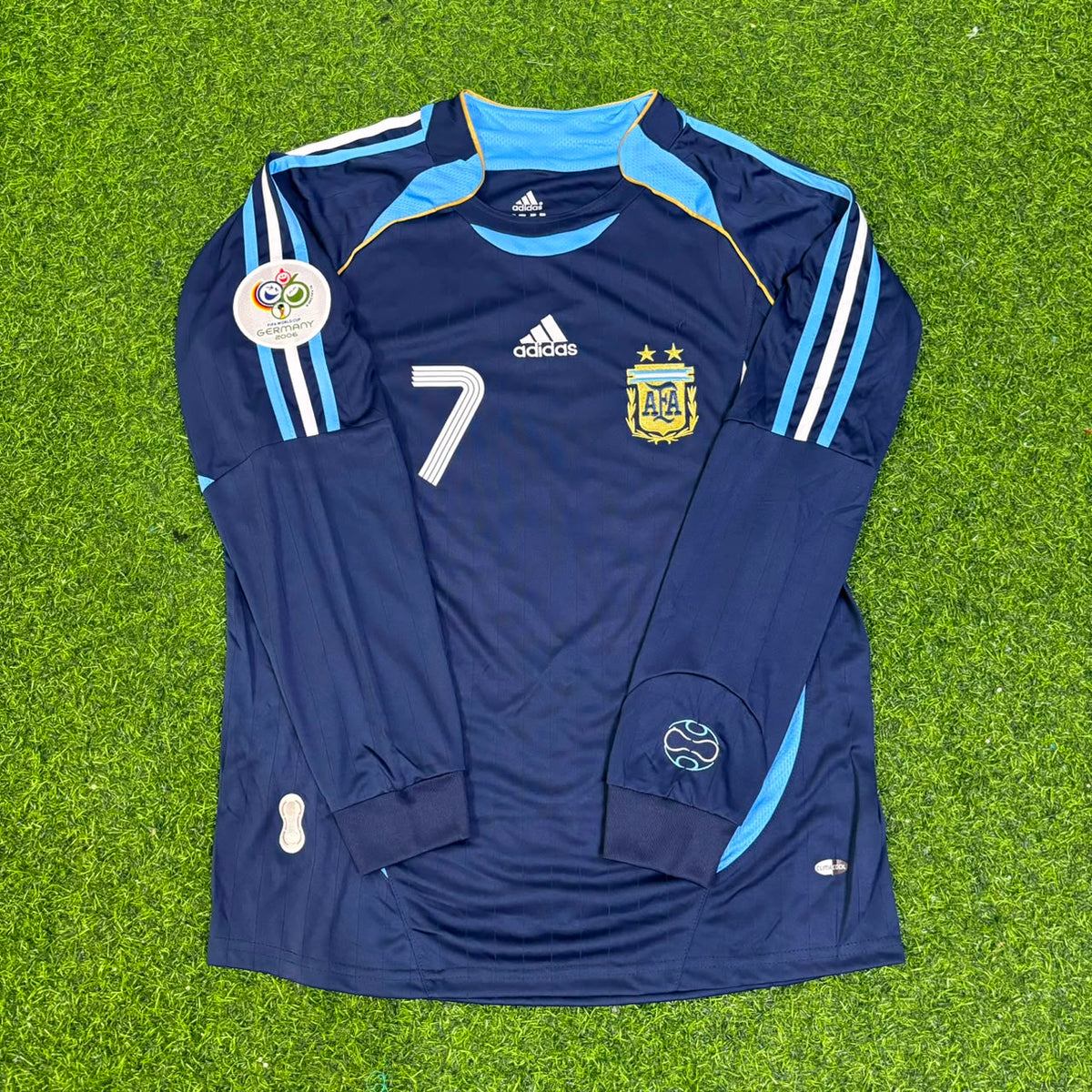Ángel Di María Argentinien 2006 Weltmeisterschaft Langarm Retro Fußballtrikot Set