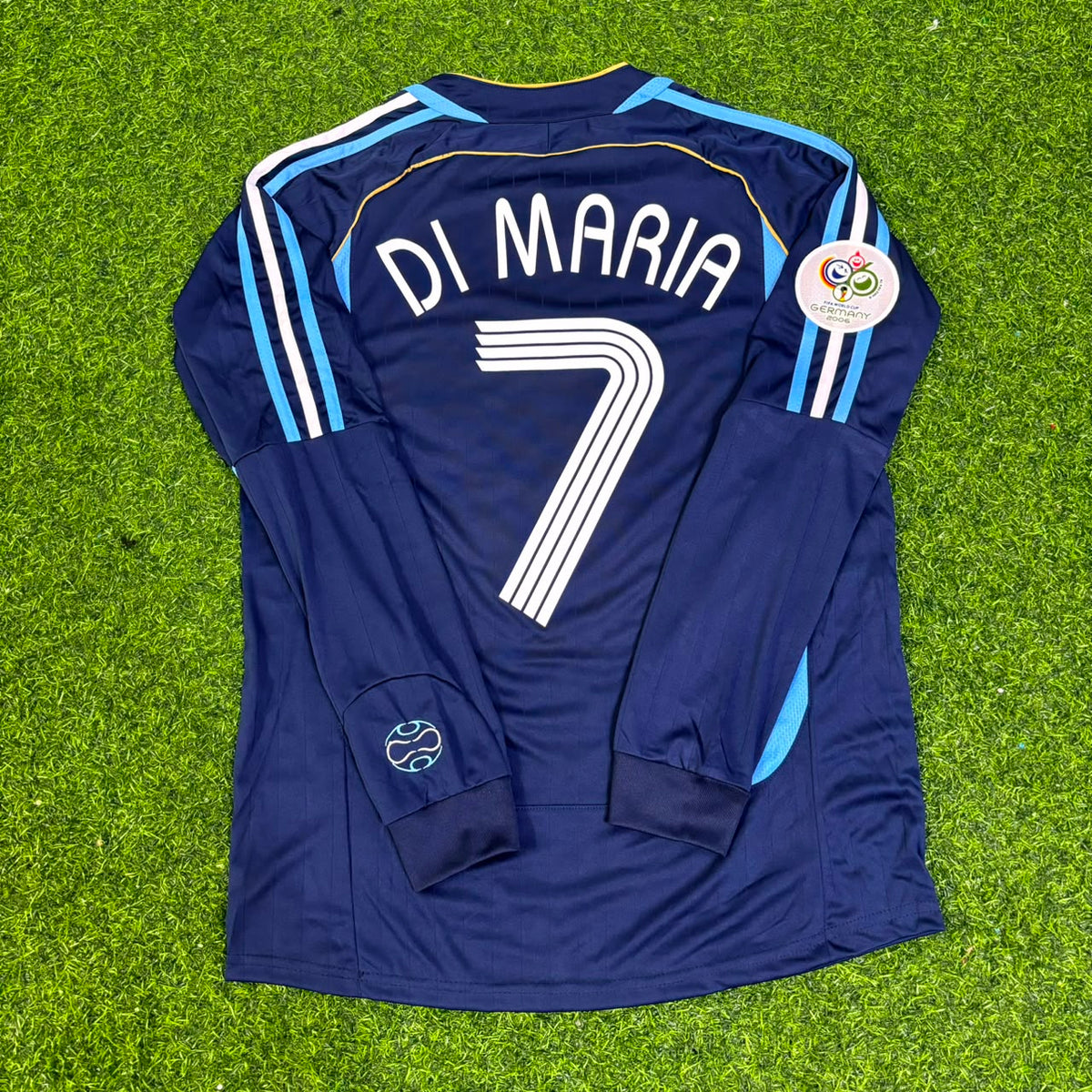Ángel Di María Argentinien 2006 Weltmeisterschaft Langarm Retro Fußballtrikot Set