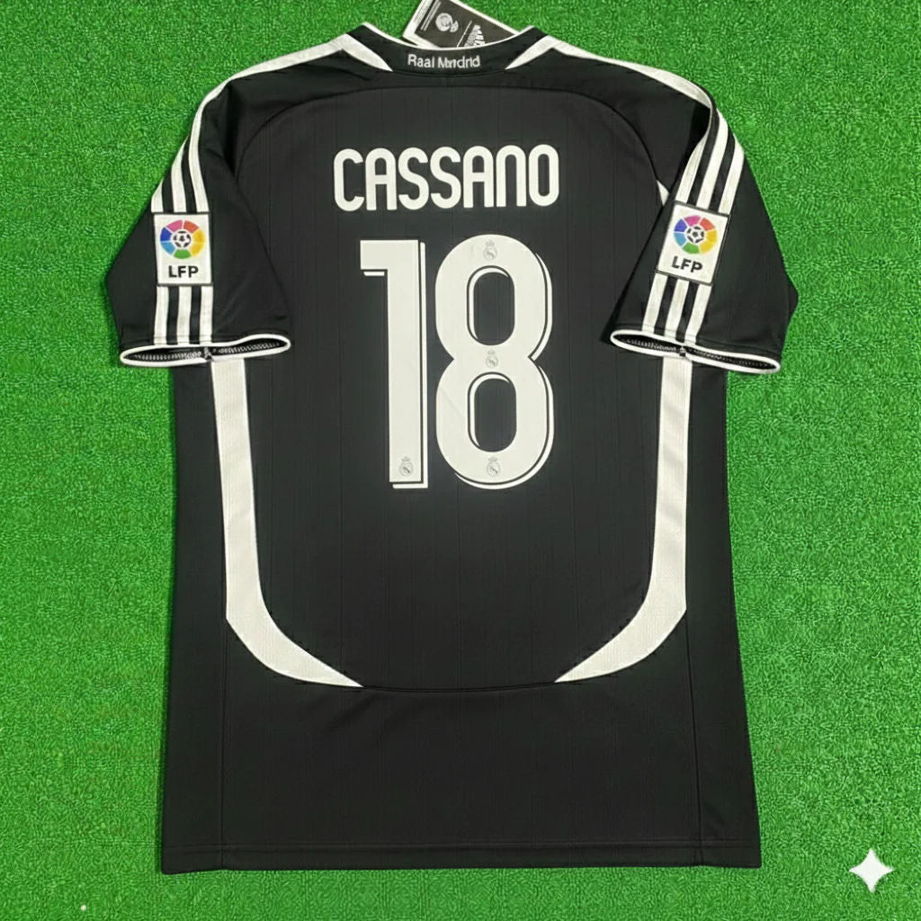 Antonio Cassano Real Madrid 2006-2007 Schwarzes Trikot Fußballtrikot