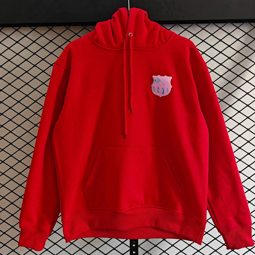 Barcelona - Hoodie Winter Fleece-Fußball-Kapuzenpullover