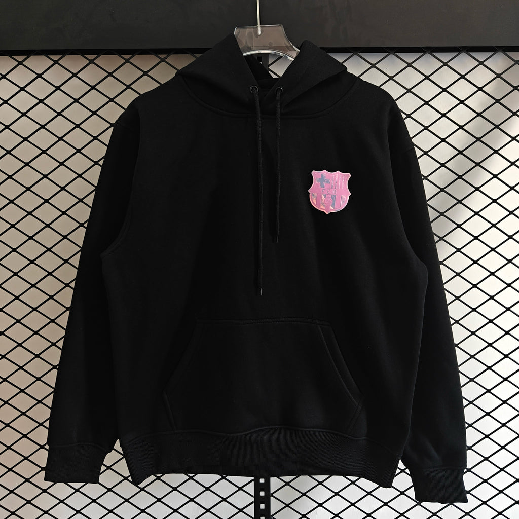 Barcelona - Hoodie Winter Fleece-Fußball-Kapuzenpullover