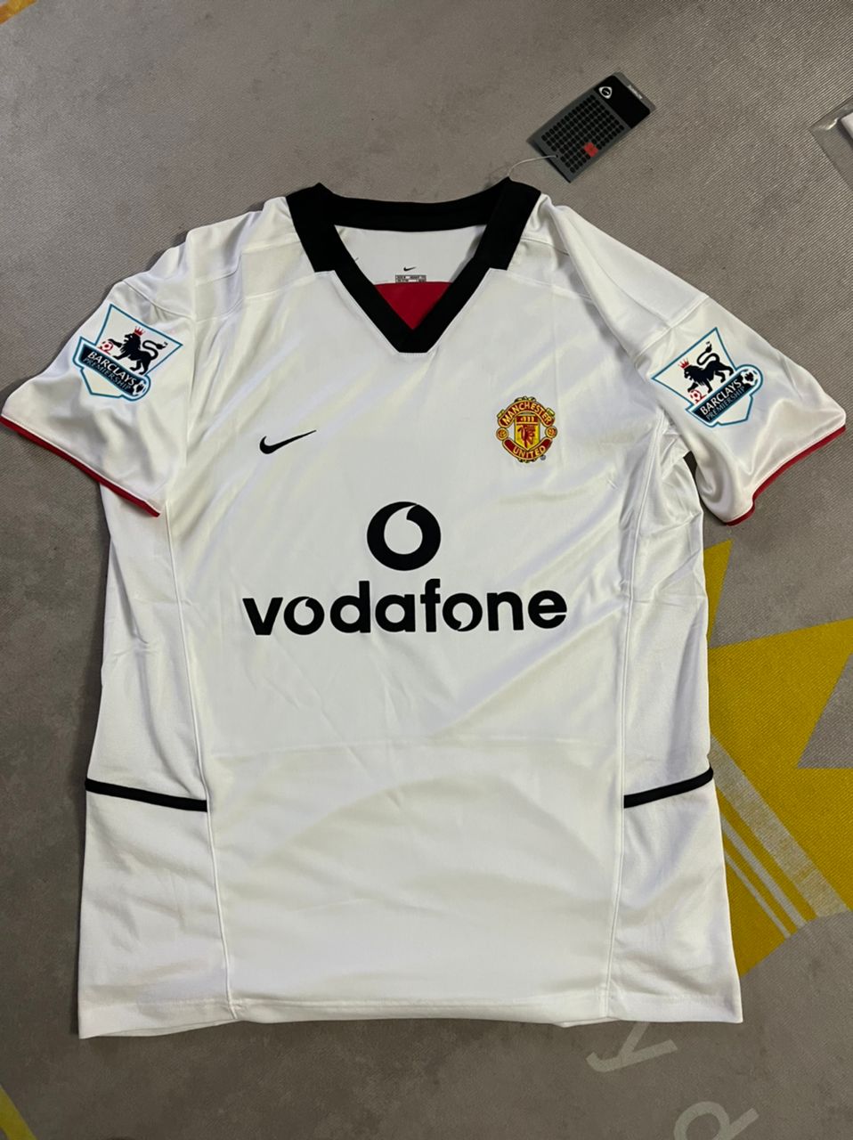 David Beckham Manchester United weißes Retro-Trikot