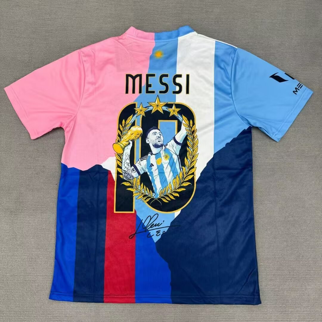 Lionel Messi GOAT Combo All Teams Erinnerungstrikot Fußballtrikot