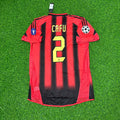 Cafu  – Milan 2003/2004 Red & Black Home Retro Kit Jersey Trikot Maillot