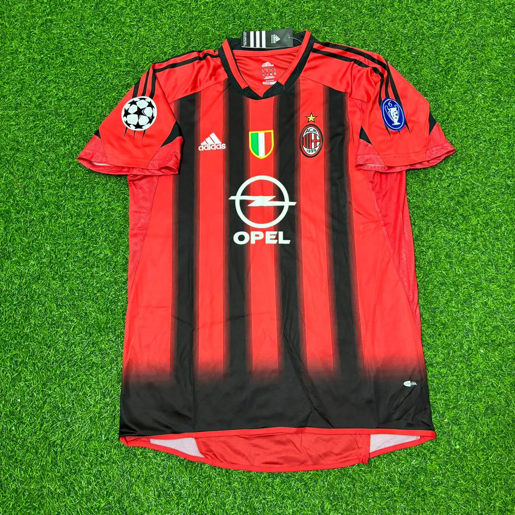 Cafu  – Milan 2003/2004 Red & Black Home Retro Kit Jersey Trikot Maillot