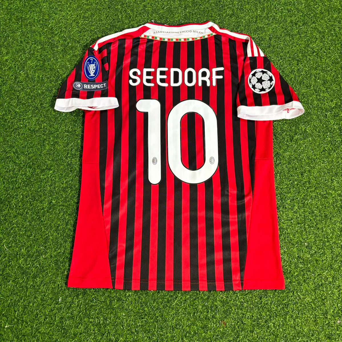 Clarence Seedorf 10 - AC Milan Home 2011/12 Retro Kit Jersey Maillot Trikot Soccer Shirt