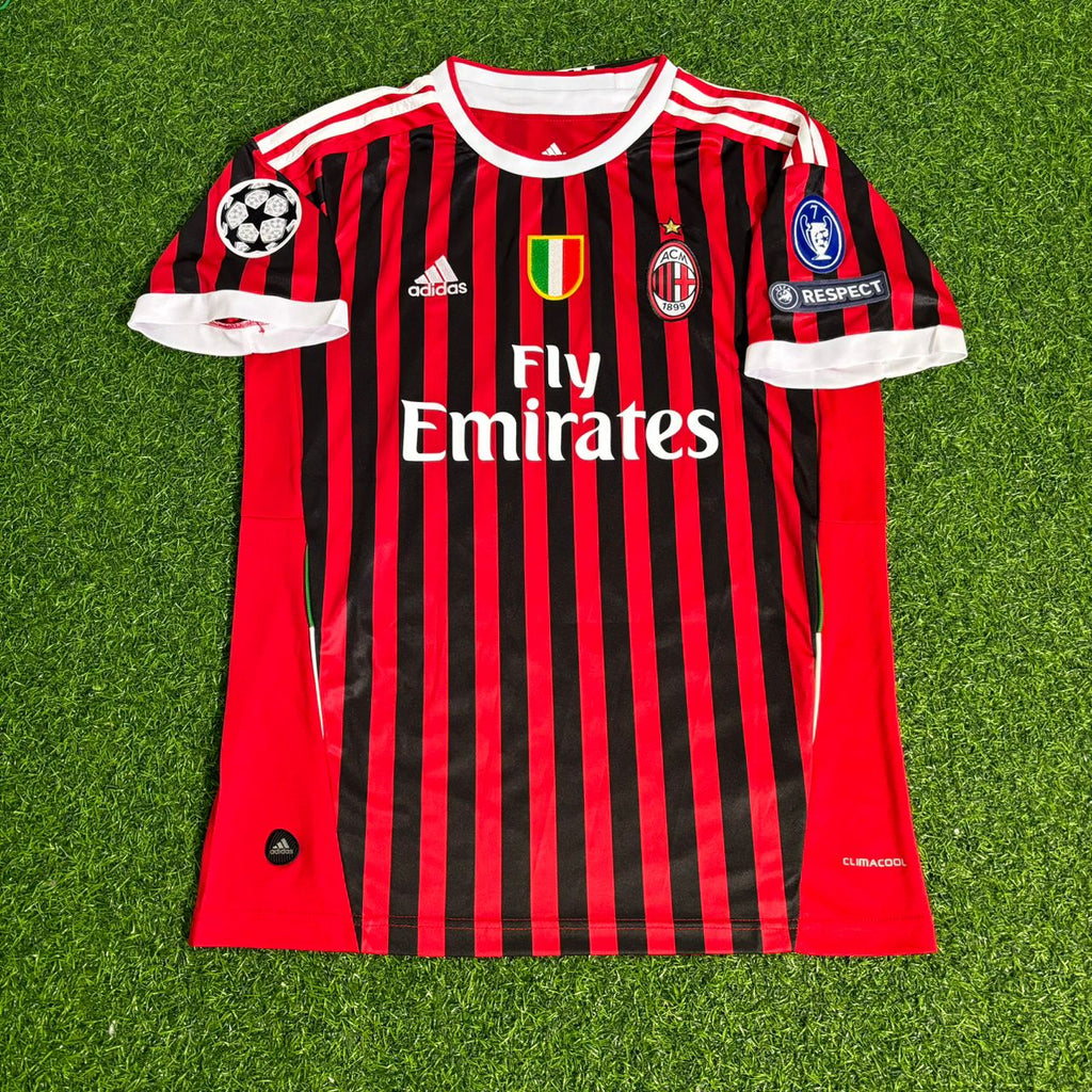 Clarence Seedorf 10 - AC Milan Home 2011/12 Retro Kit Jersey Maillot Trikot Soccer Shirt