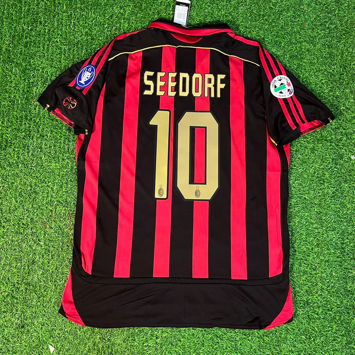 Clarence Seedorf 10 – AC Milan 2008-2009 Heim Gold Printing Retro Trikot – | Trikot | Maillot