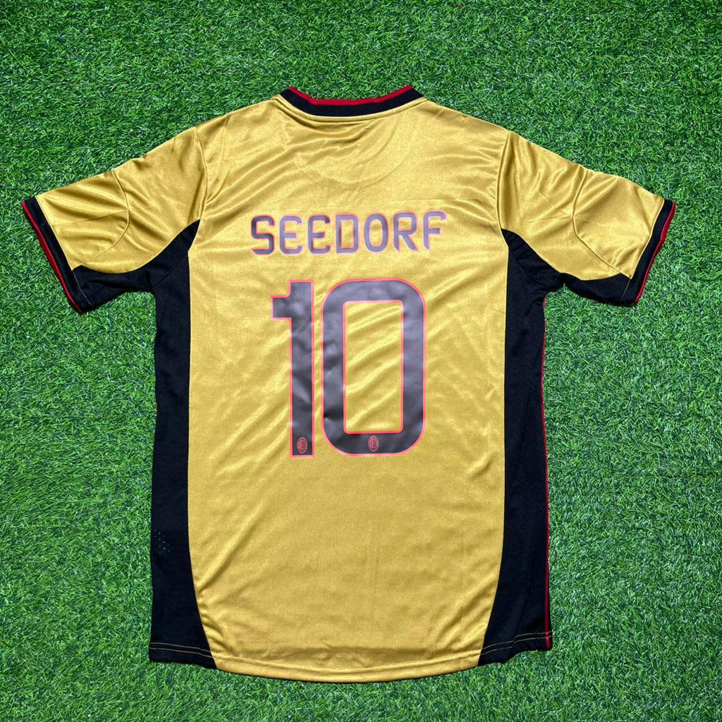 Clarence Seedorf #10 AC Mailand Gold Retro Trikot Jersey