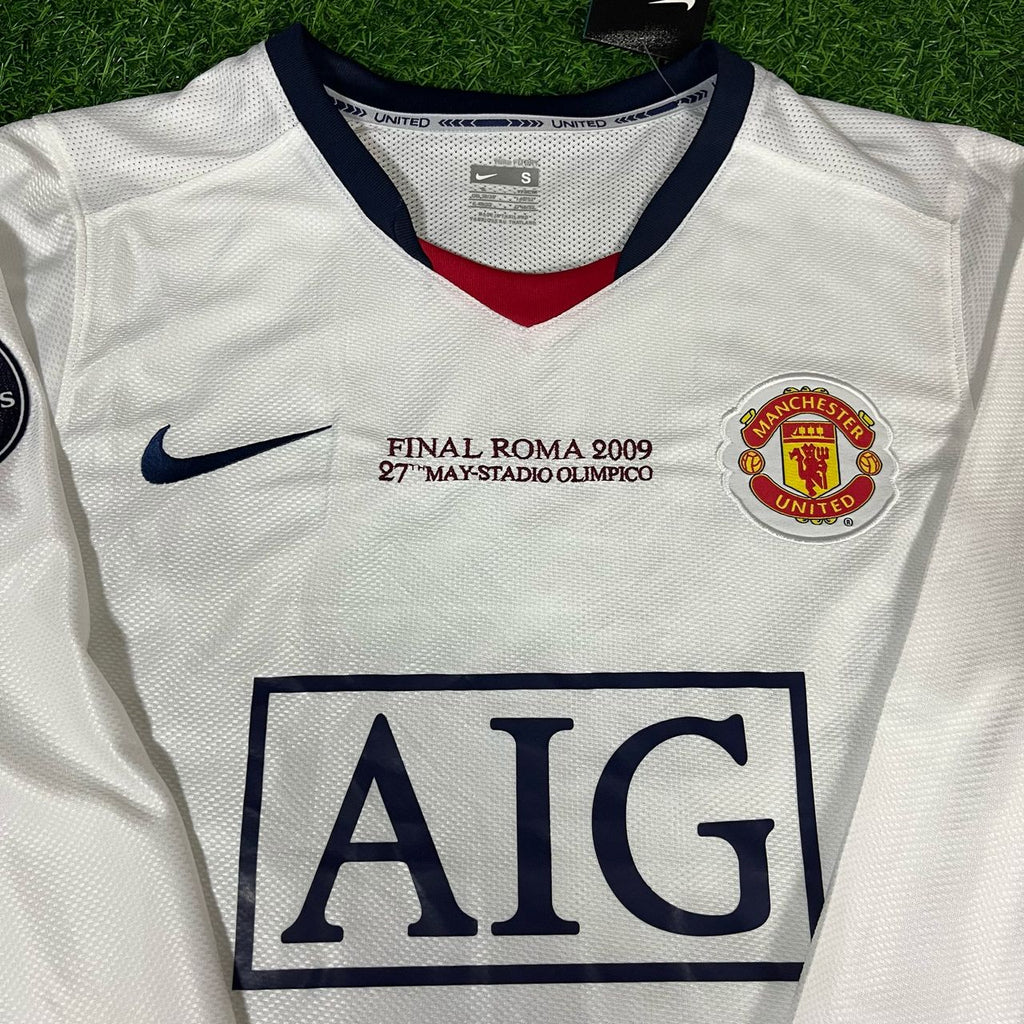 Luis Nani 17 Manchester United 2009 Champions League Finale Rom Retro Langarm Trikot