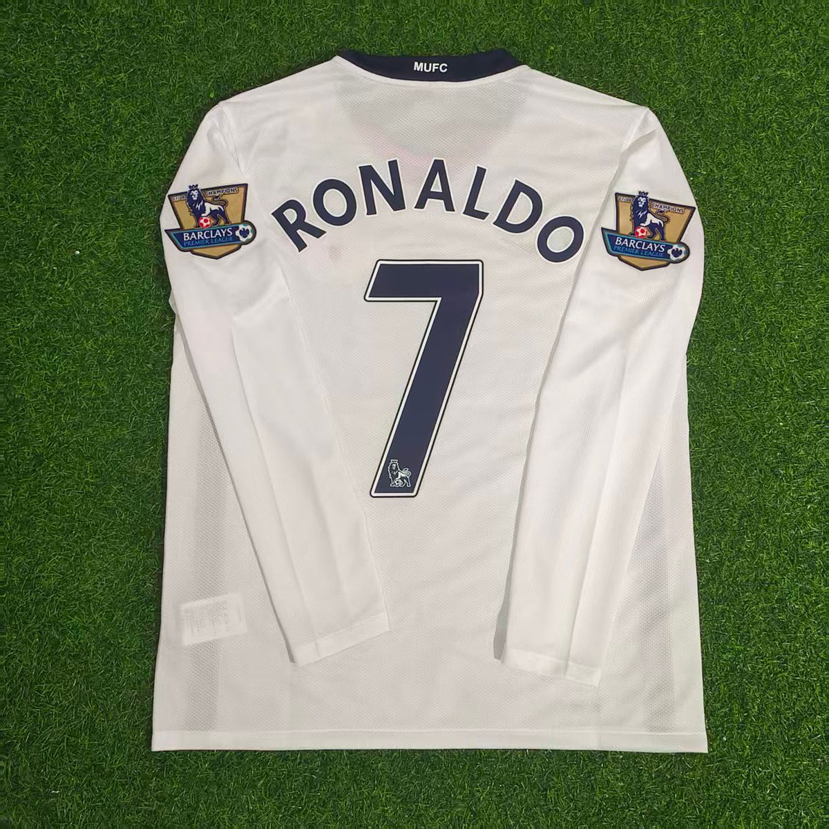 Cristiano Ronaldo Manchester United 2008-2009 EPL Weiß Langarm Retro Fußballtrikot