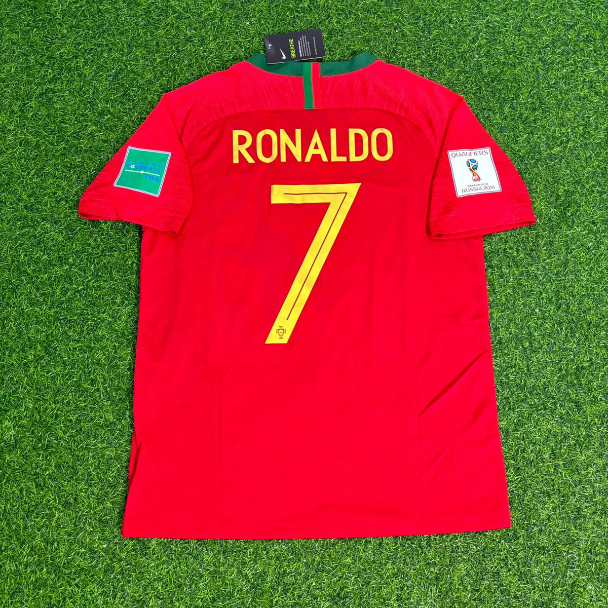 Cristiano Ronaldo Portugal 2018 WM Rotes Retro-Fußballtrikot
