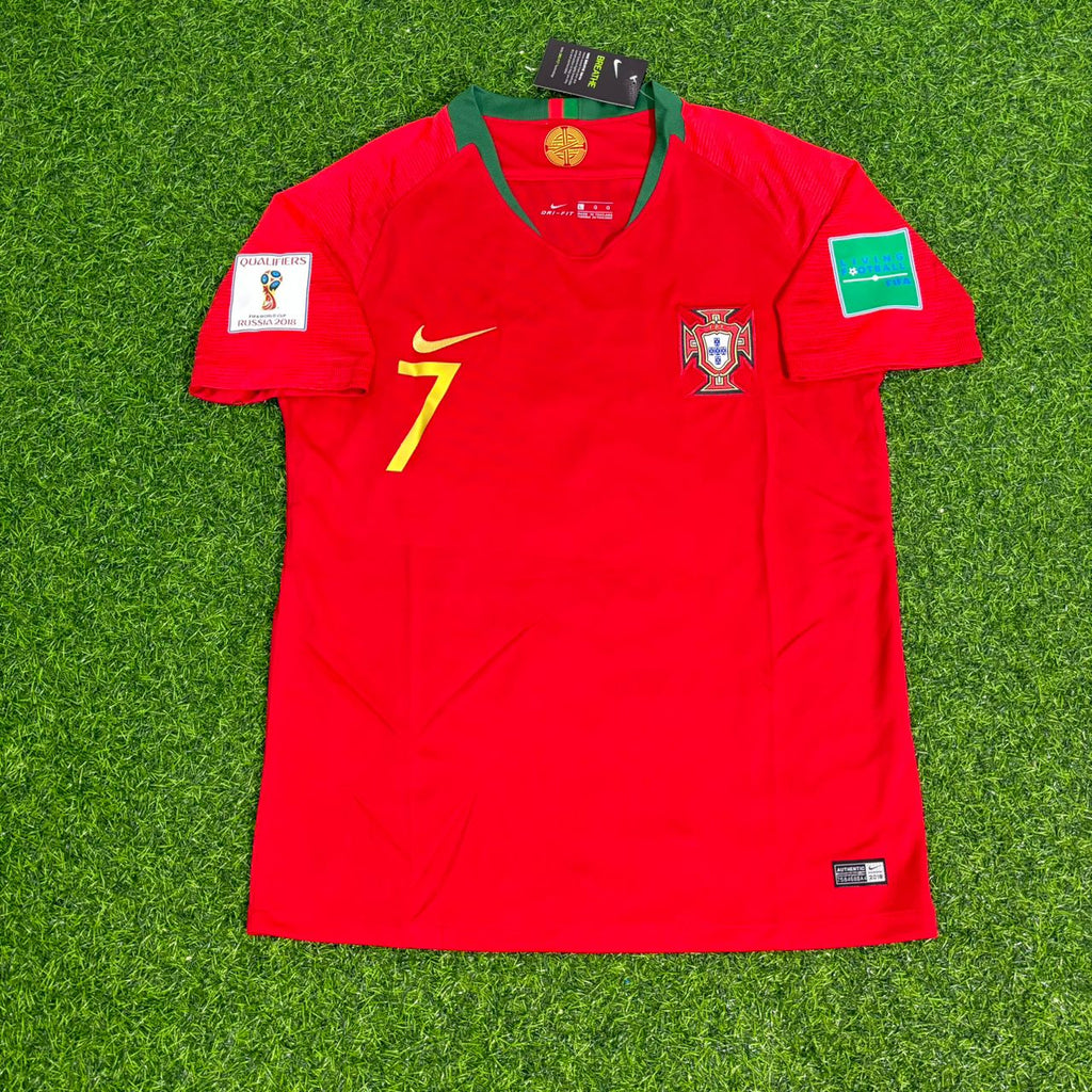 Cristiano Ronaldo Portugal 2018 WM Rotes Retro-Fußballtrikot