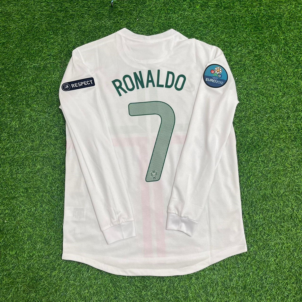 Cristiano Ronaldo Portugal EURO 2012 Langarm Retro Trikot