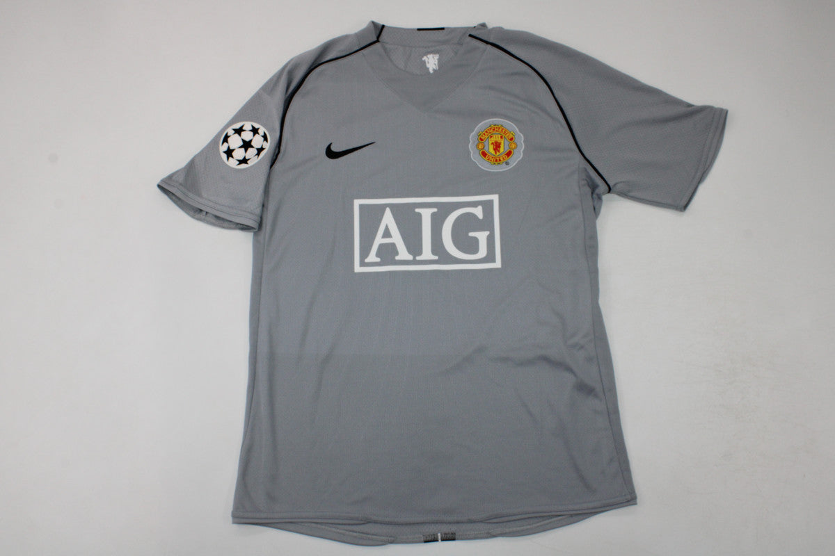 Cristiano Ronaldo Manchester United 2007 2008 Grau Retro Trikot Fußballtrikot