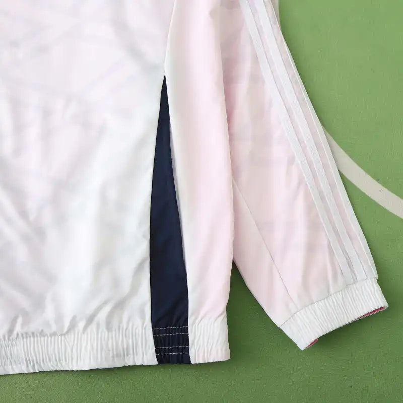 Germany Deutschland Double Sides Windbreaker - Reversible Jacket White Pink