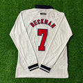David Beckham WM 1998 Langarm Retro-Trikot