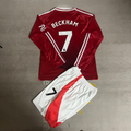 David Beckham Manchester United Kinder-Set Retro Trikot Fußballtrikot