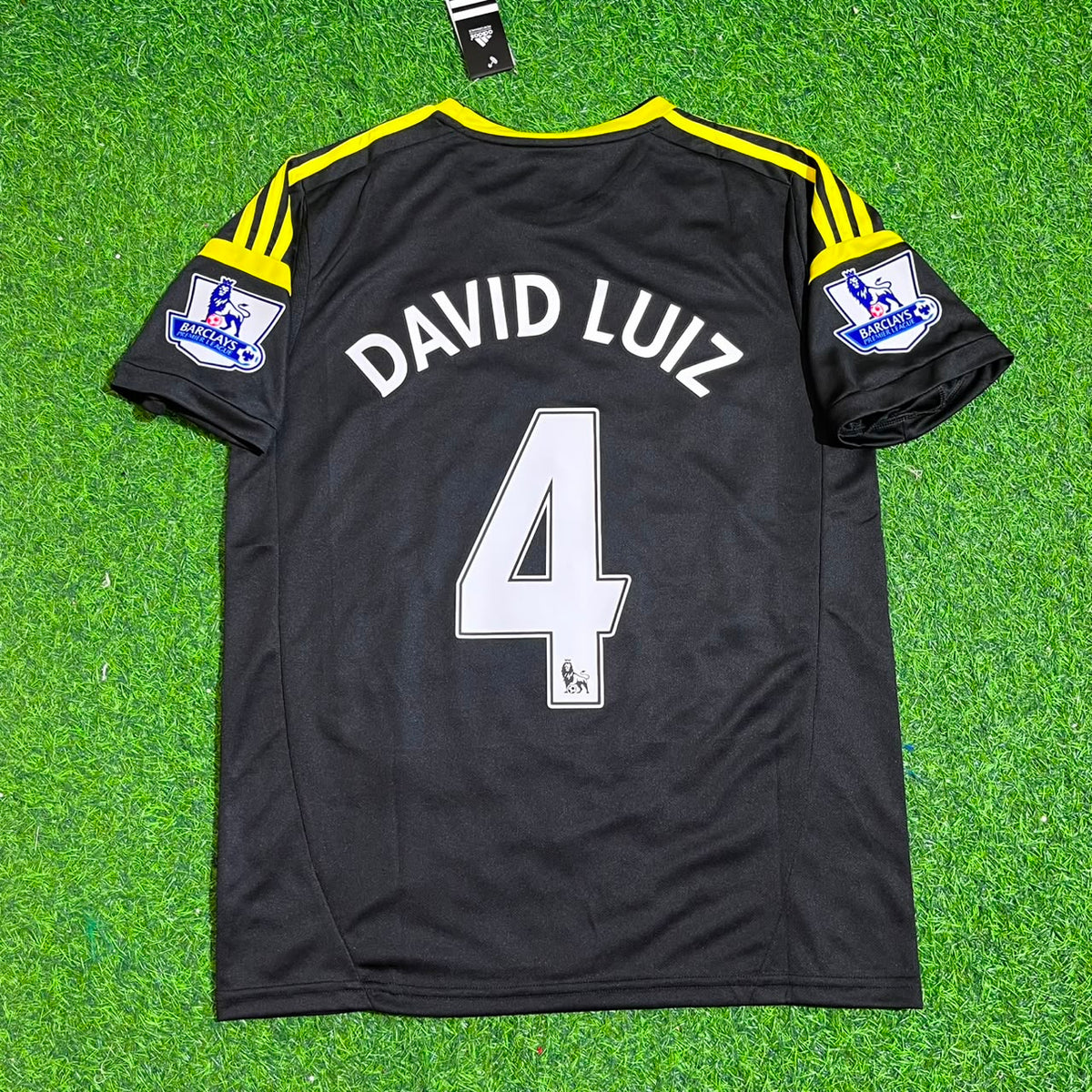 David Luiz Chelsea 2012 2013 Black Blue Retro Kit Jersey Trikot Maglia Maillot Soccer Shirt