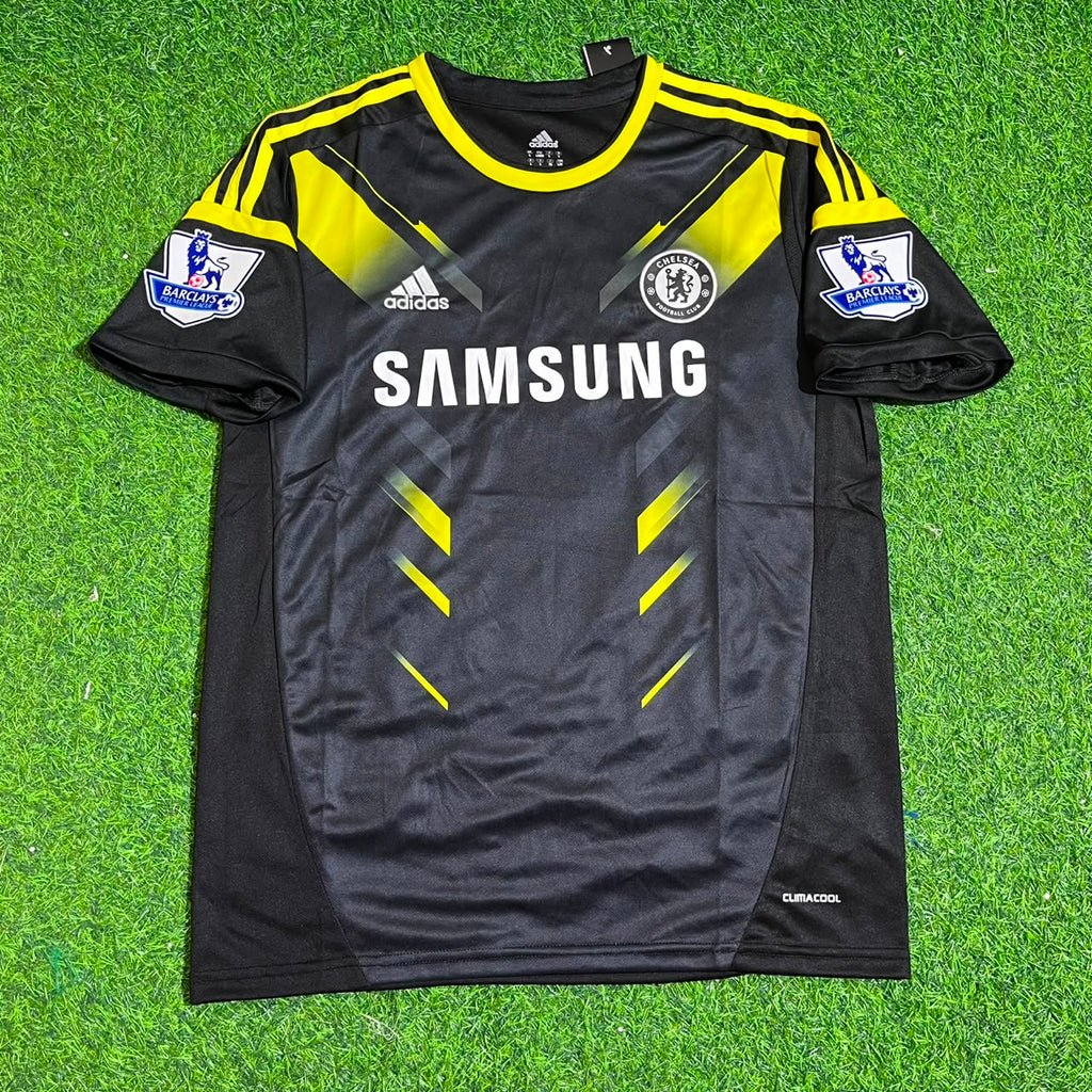 David Luiz Chelsea 2012 2013 Black Blue Retro Kit Jersey Trikot Maglia Maillot Soccer Shirt