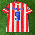 David Villa 9 Atlético Madrid Home 2013/14 Jersey Red and White Retro Kit Trikot Jersey Maillot