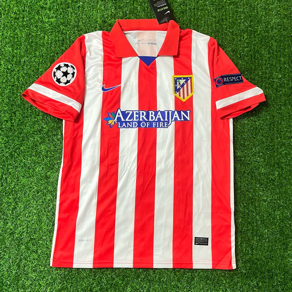 David Villa 9 Atlético Madrid Heim 2013/14 Trikot Rot und Weiß Retro Kit Trikot Trikot Trikot Fußballtrikot
