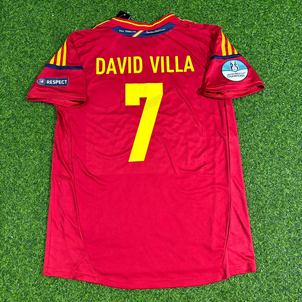David Villa Spanien EM 2012 Finale Retro Fußballtrikot