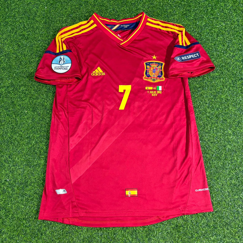David Villa Spanien EM 2012 Finale Retro Fußballtrikot