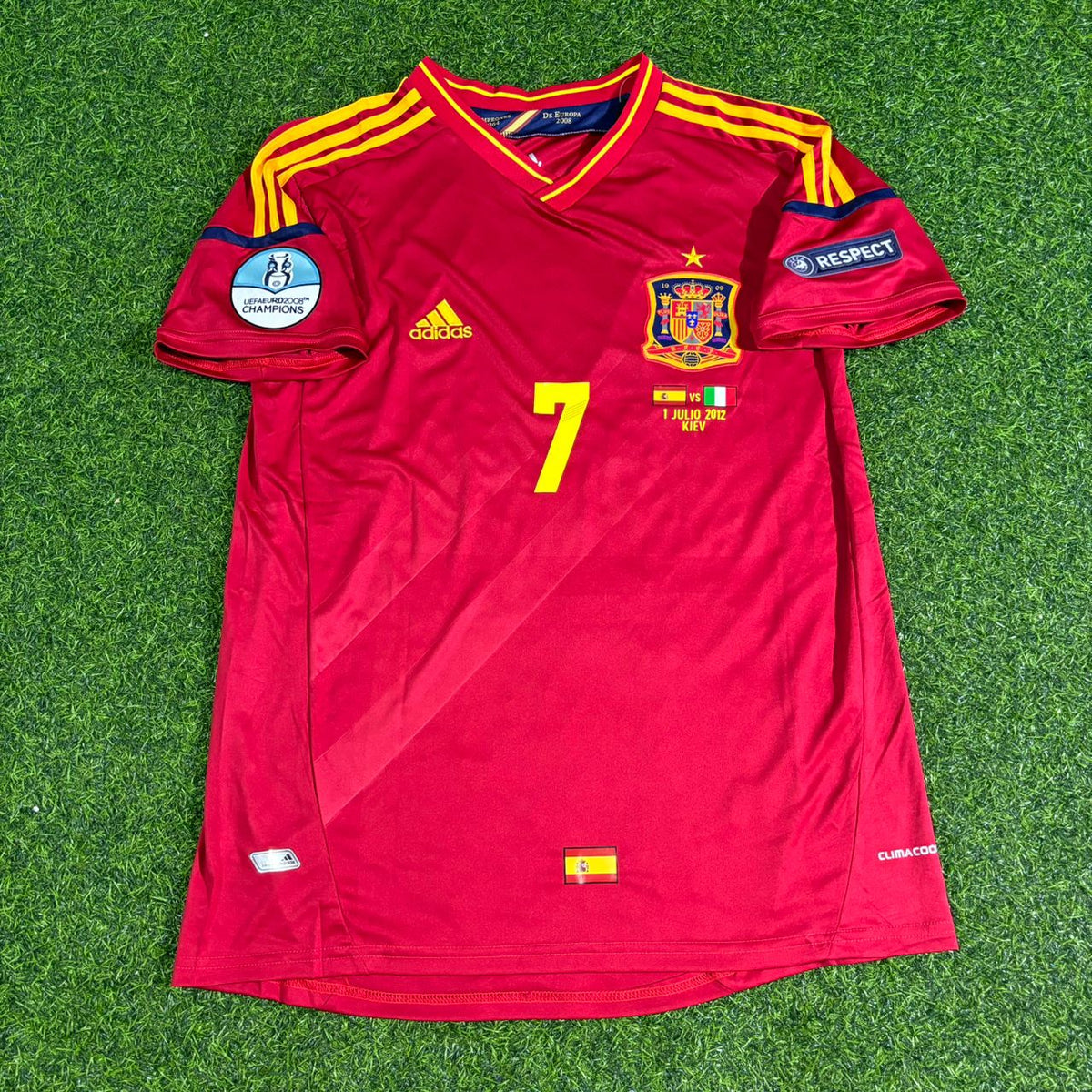 David Villa Spanien EM 2012 Finale Retro Fußballtrikot