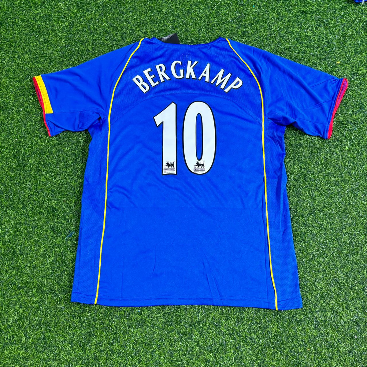 Dennis Bergkamp Arsenal 2004-2005 Kids Blue Retro Football Jersey