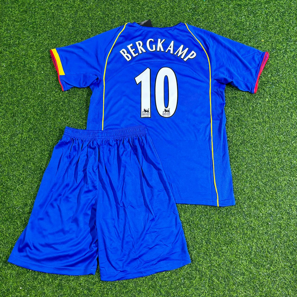 Dennis Bergkamp Arsenal 2004-2005 Kids Blue Retro Football Jersey