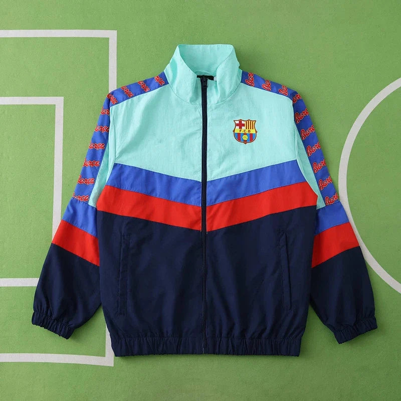 Barcelona 2025-26 Green Purple Season Windbreaker Windjacke