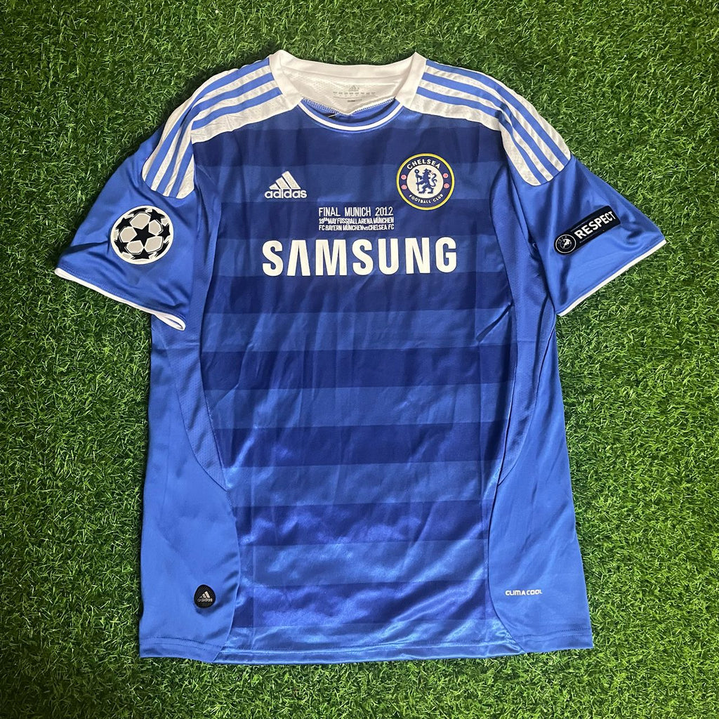 Didier Drogba 11 Chelsea Champions League 2012 München Finale Retro Trikot Fußballtrikot
