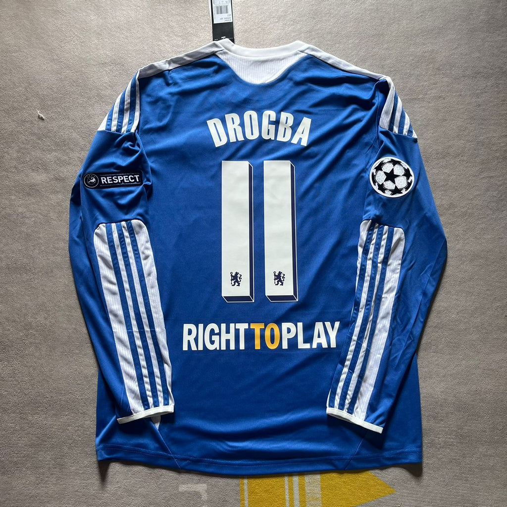 Didier Drogba Chelsea Champions League 2012 München Finale Retro Langarmtrikot