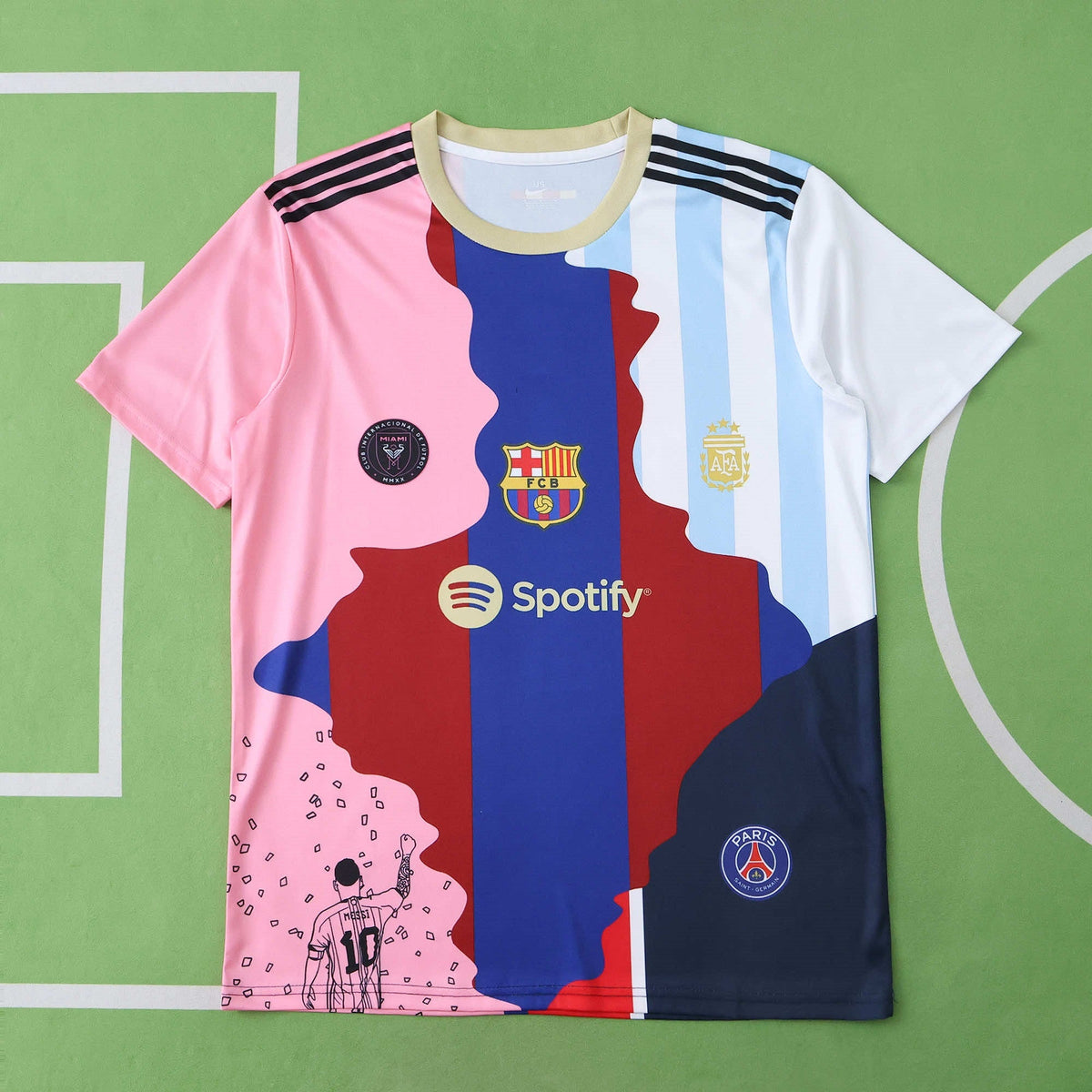 Lionel Messi GOAT Combo 2025 Alle Teams Sonder-Trikot Maillot Fußballtrikot