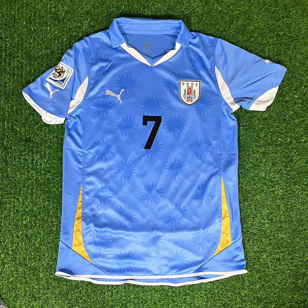 Edinson Cavani 7 – Uruguay 2010 World Cup Retro Kit Jersey – | Trikot | Maillot Soccer Shirt