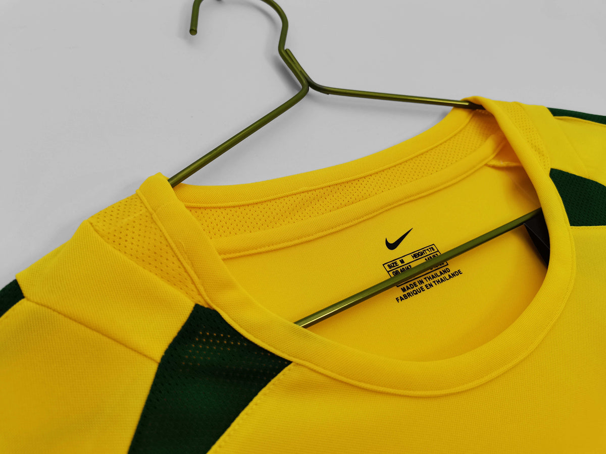 Rivaldo #10 Brazil 2002 World Cup Retro Jersey Trikot Soccer Shirt