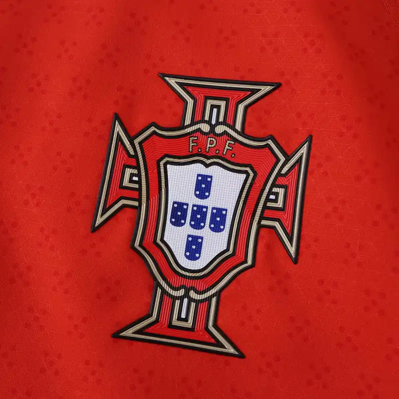 Cristiano Ronaldo Portugal UEFA Nations League Sieger Rot Langarmtrikot Fußballshirt