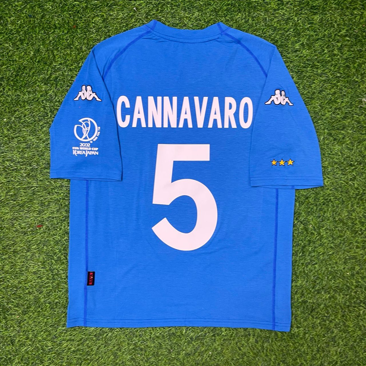 Fabio Cannavaro #5 Italy 2002 World Cup Home Retro Jersey