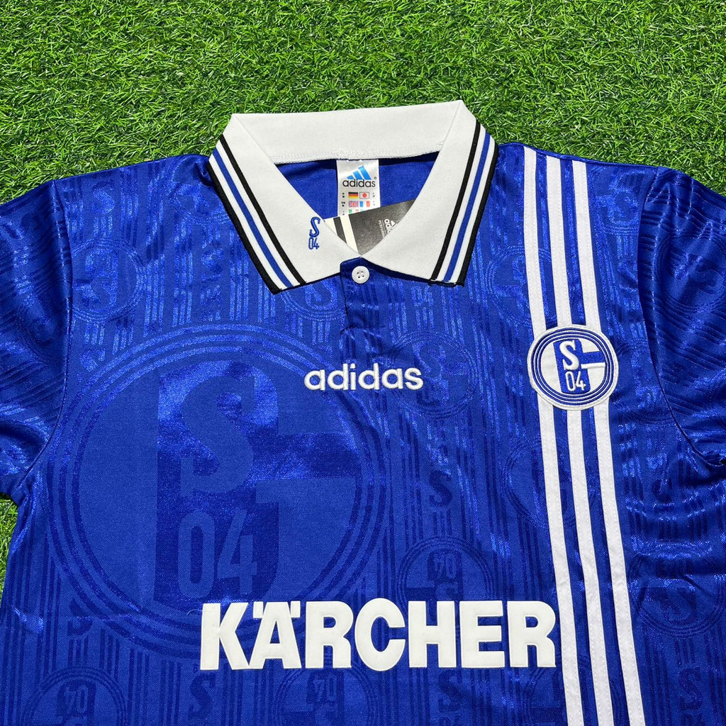 Olaf Thon Schalke 04 1996-1997 Heim-Retro-Fußballtrikot