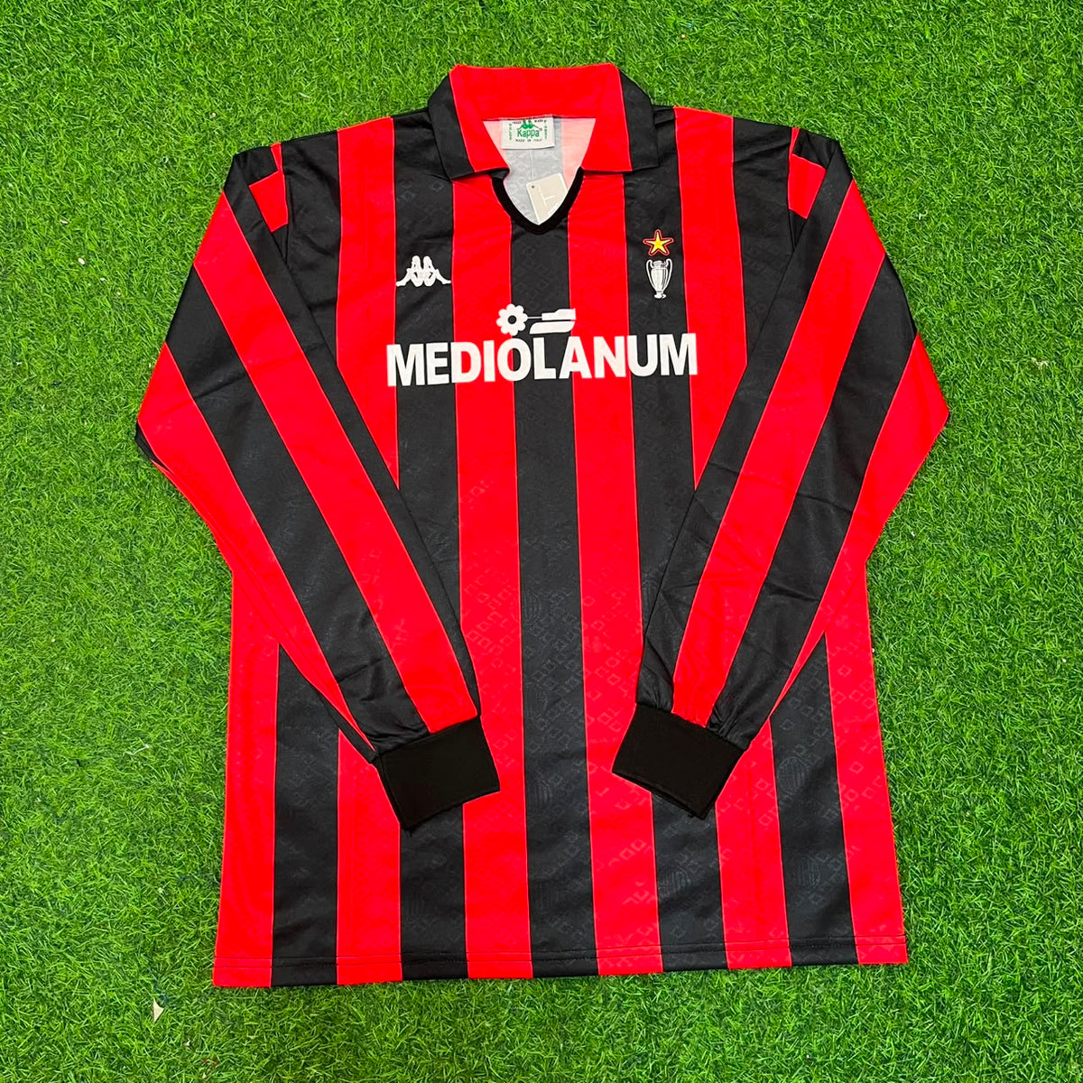Franco Baresi #6 AC Mailand 1989-1990 Retro Langarm Fußballtrikot