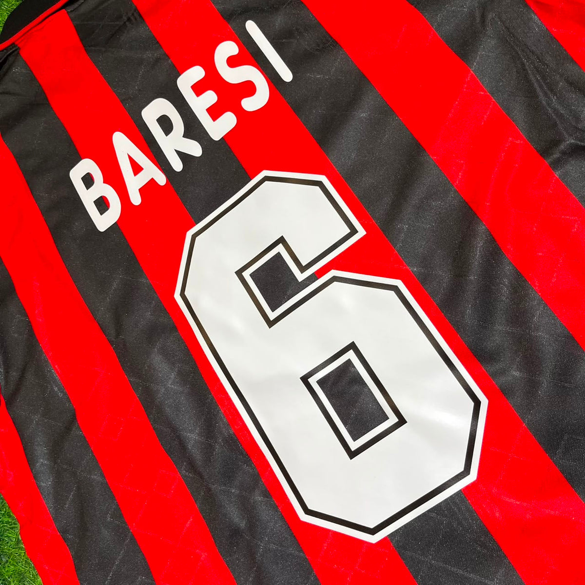 Franco Baresi #6 AC Milan 1993 1994 Heim Langarm Retro Trikot
