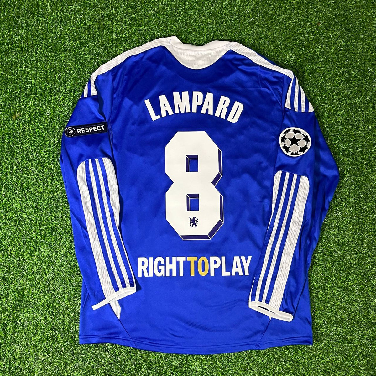 Frank Lampard Chelsea Champions League 2012 München Finale Retro Langarm-Trikot Fußballtrikot