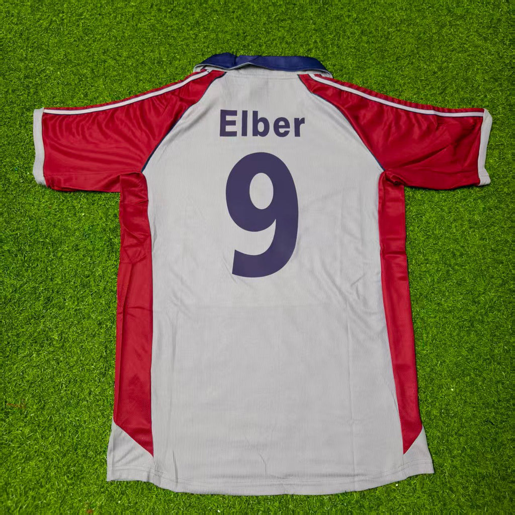 Giovane Elber Bayern Munchen 1998-1999 Auswarts Retro Fussballtrikot Grau