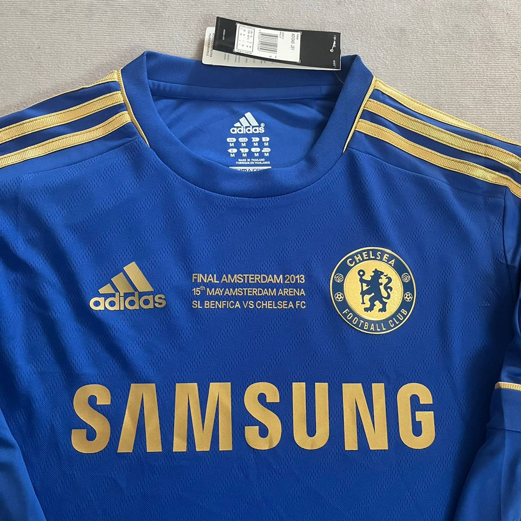 Eden Hazard Chelsea 2013 Europa League Finale Amsterdam Blaues Retro-Fußballtrikot