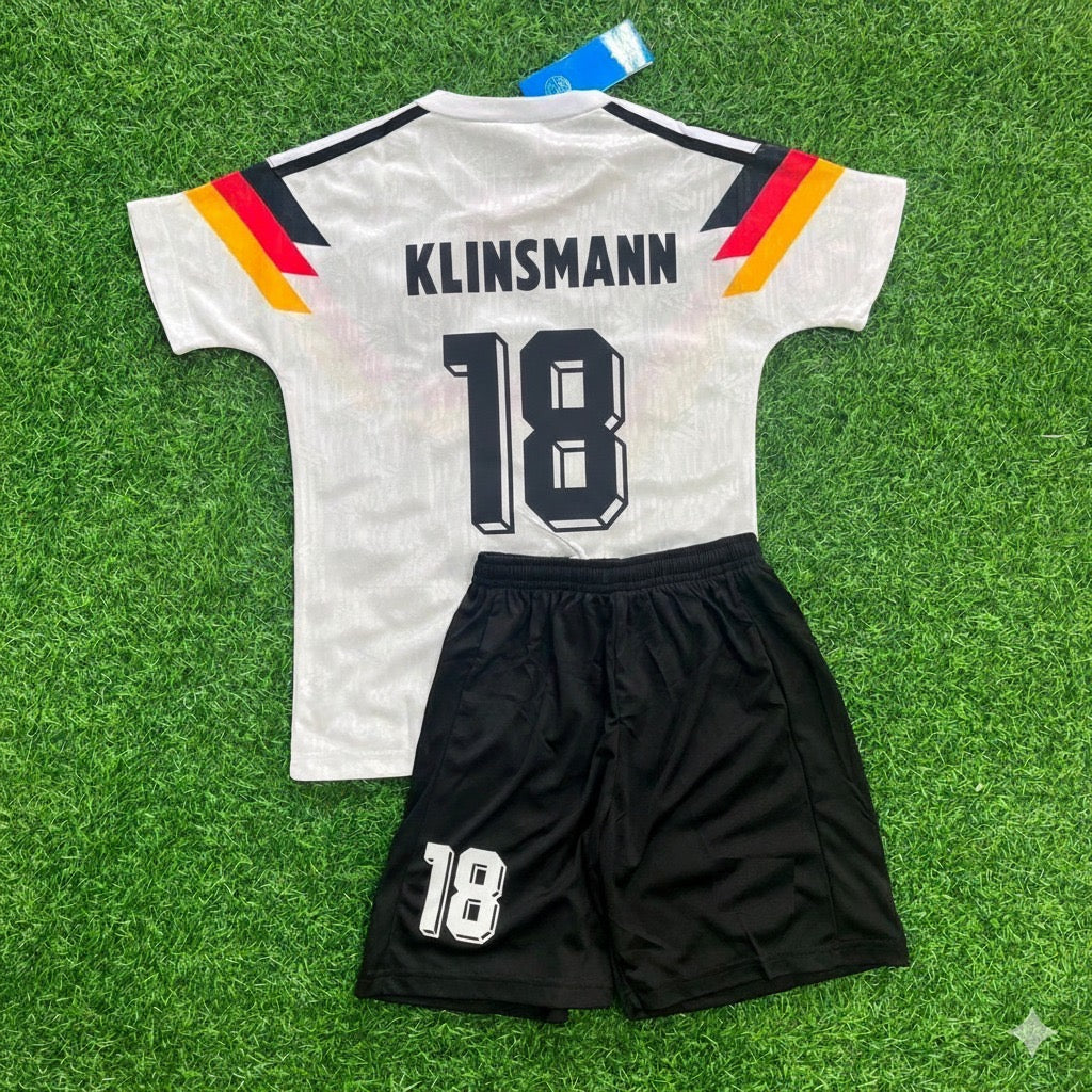 Jürgen Klinsmann 18- Germany Deutschland Retro Kinder Trikot WM 1990 Fußballtrikot